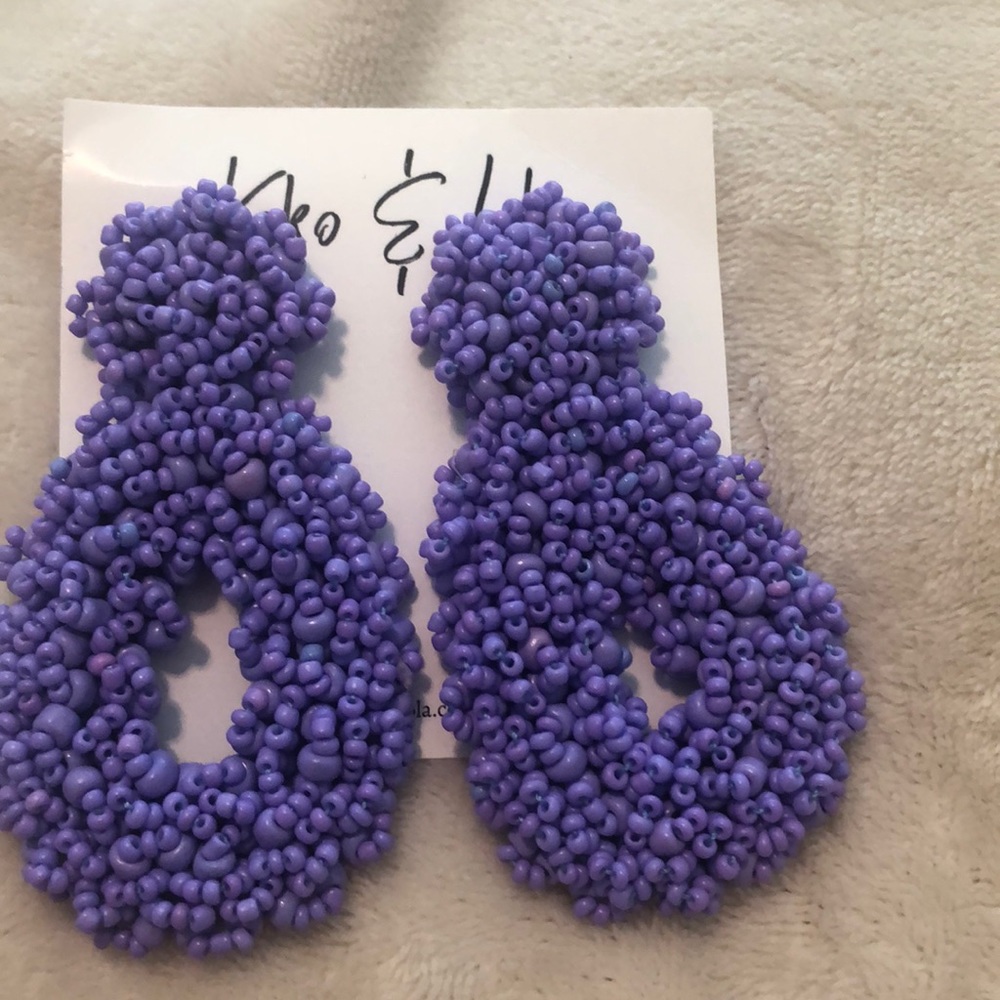 Purple beaded earrings!